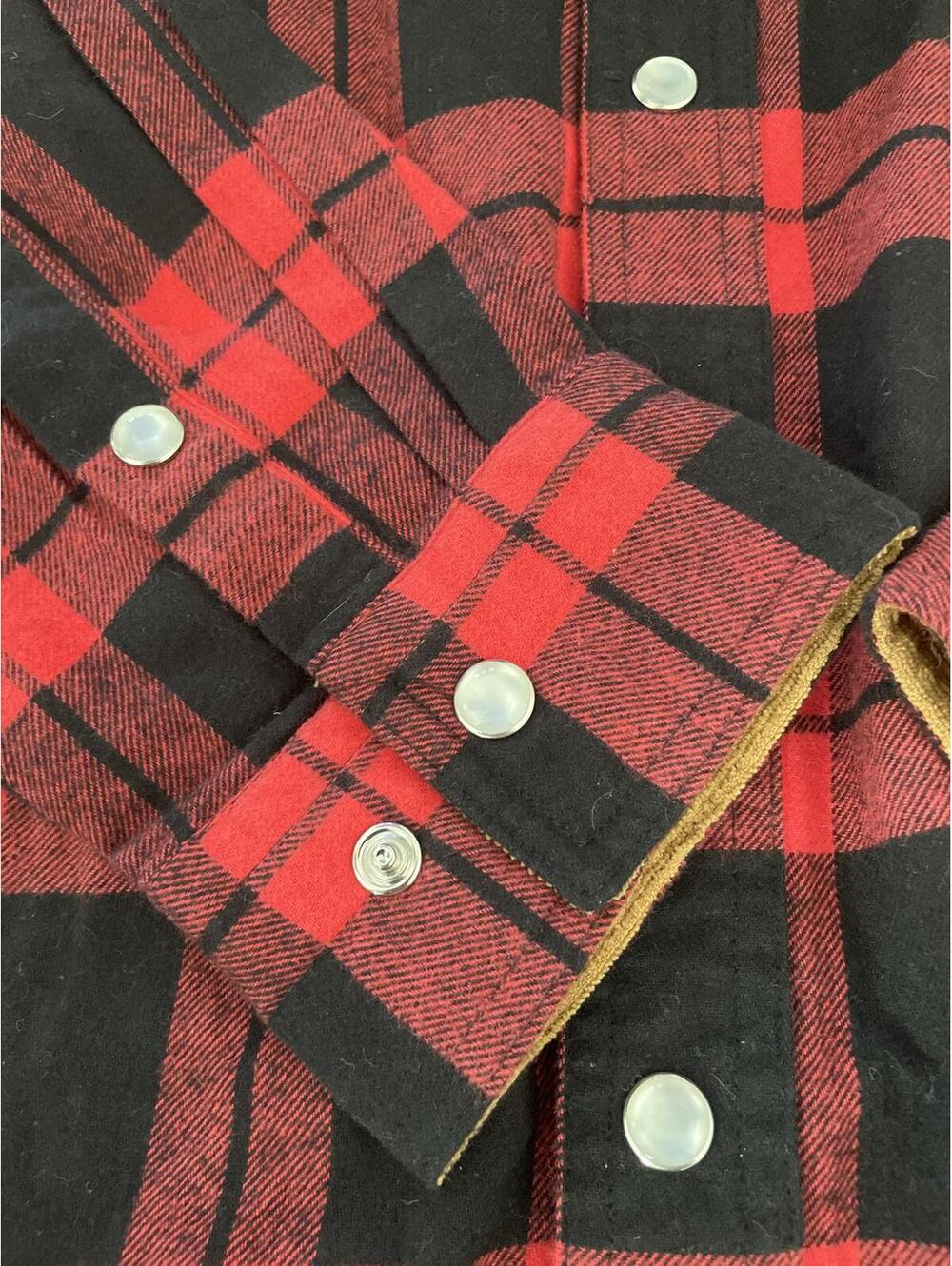 SALE Dubnik Men's Plaid Flannel Shirts Large Red Green Cotton Work - Picture 8 of 9